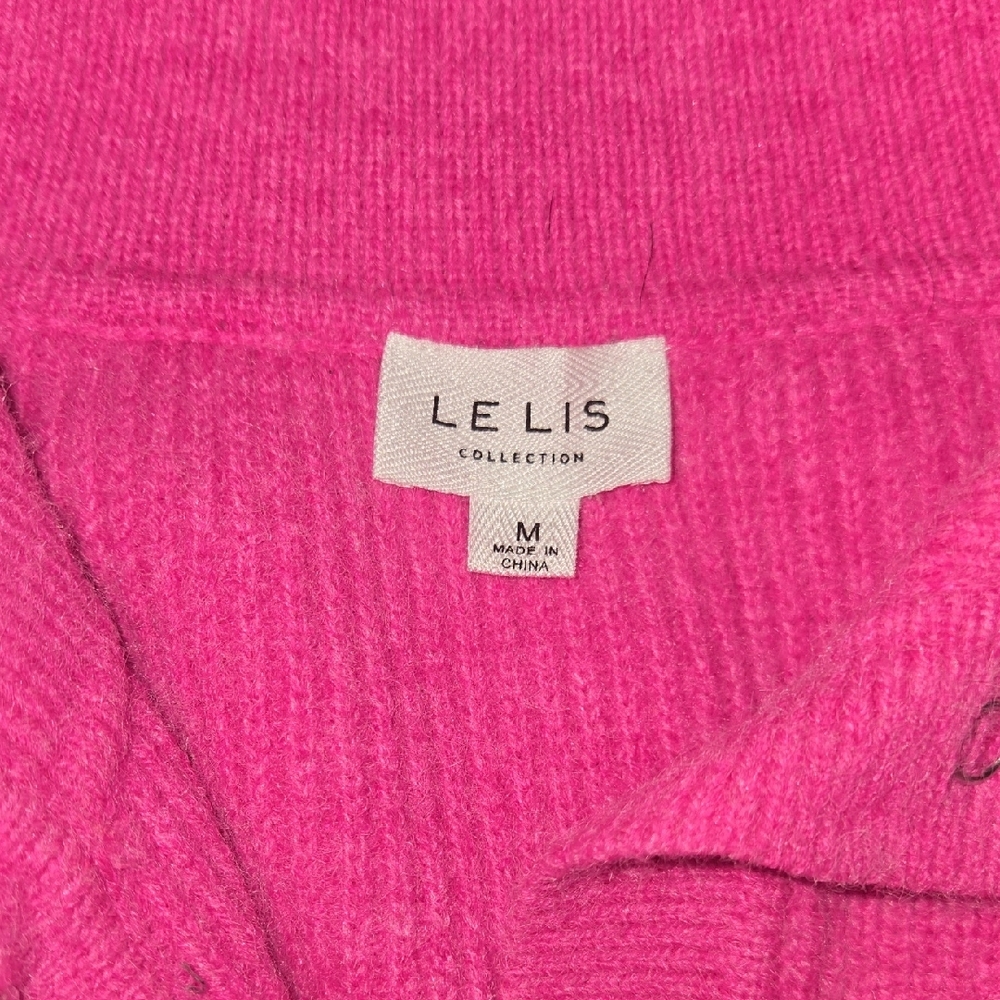 Le Lis Fuchsia Cowl Neck Sweater - Picture 4 of 8